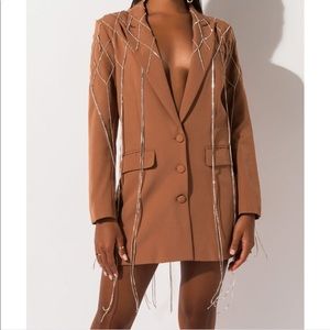 NWT Sold Out Shop Akira Jewel Trim Blazer Dress